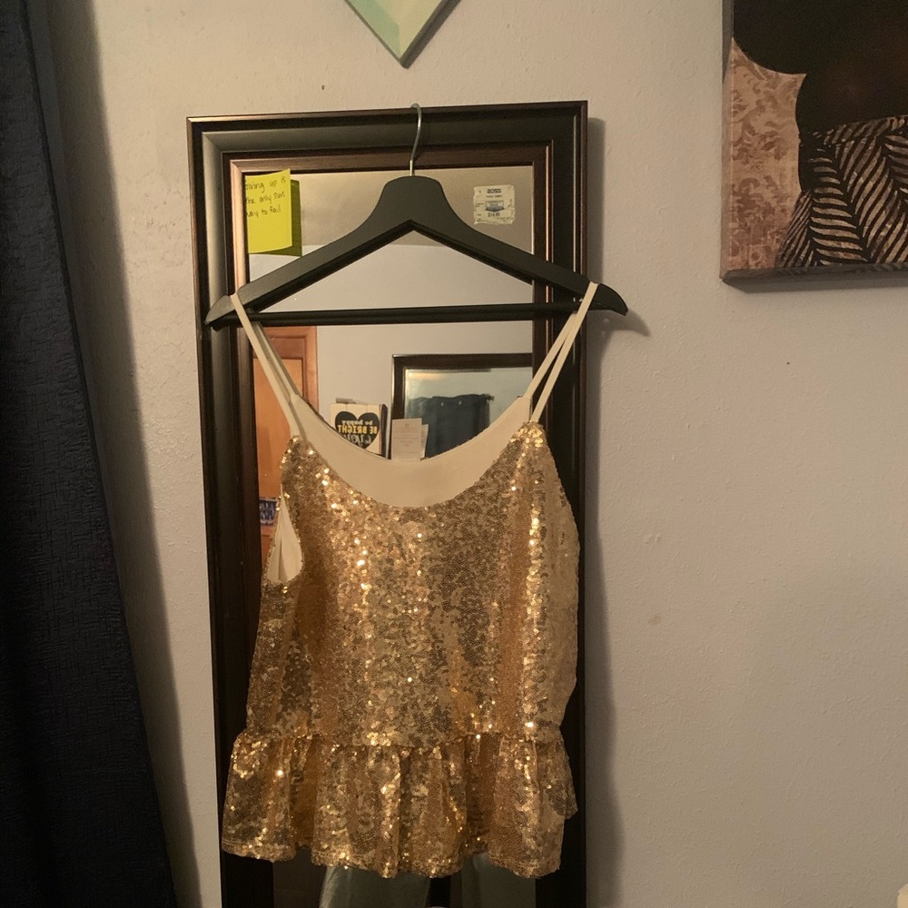 Sequin peplum top